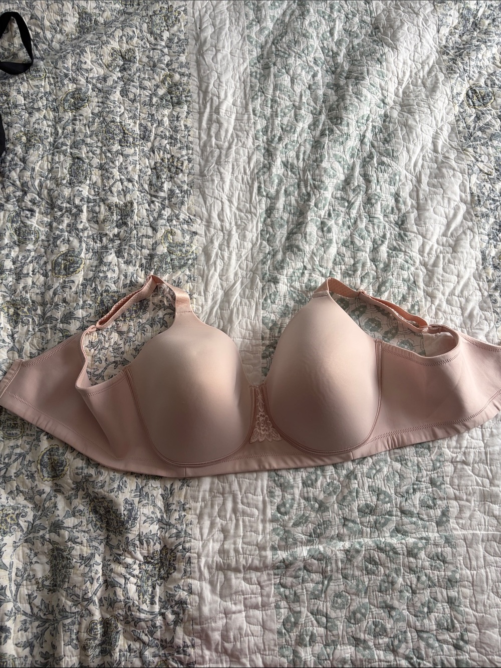 Vanity Fair Light Pink Smooth T-Shirt Bra with Subtle Lace
